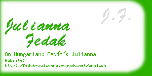julianna fedak business card